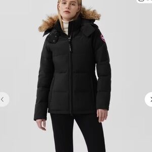 Canada Goose Black Puffer Jacket with Fur Trim
